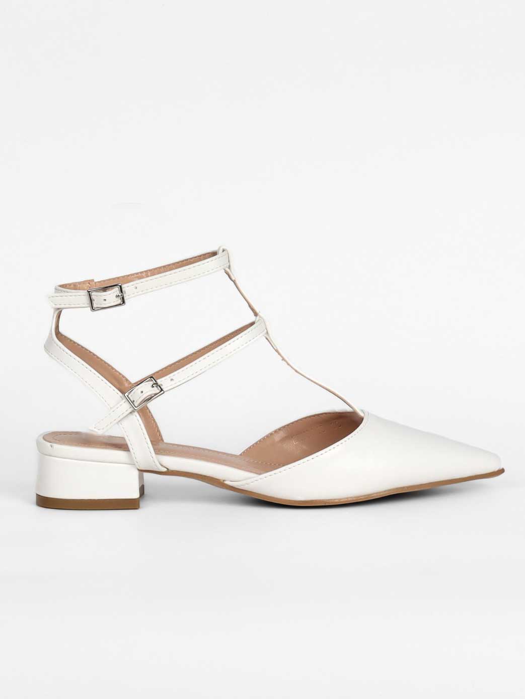 Stefani - Spids sandal med lille hæl